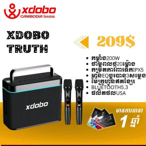 xdobo truth 200w 97% full set នៅធានា ថ្មកាន់សំលេងណែ​នច្រៀងពិរោះ 135$  វៃដូរបាន