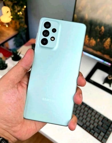 Samsung A73 5G ក្រុមហ៊ុន Sim2 128GB Ram8+8 សុីនសុំណុំ ស្អាត99% អេក្រង់ធំ ម៉ាស៊ីនល្អ ថ្មកាន់