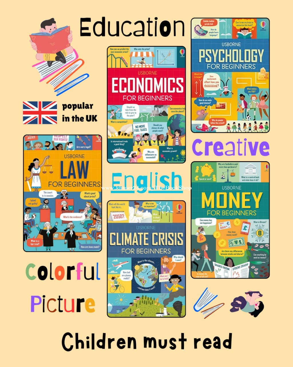 5 mores left USBORNE English educational reading book