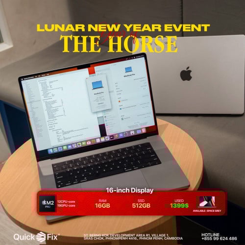ជម្រើសសម្រាប់បងបង ចង់បានអេក្រង់ 16” M2Pro នេះមិនងាយស្តុកទេ មកបាន conditions បែបនេះ 🙈