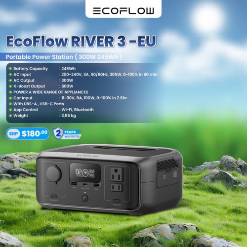 ដើរលេងដោយទំនុកចិត្ត មិនបារម្ភរឿងអស់ថ្មជាមួយ EcoFlow RIVER 3 EU! 🏕⚡️