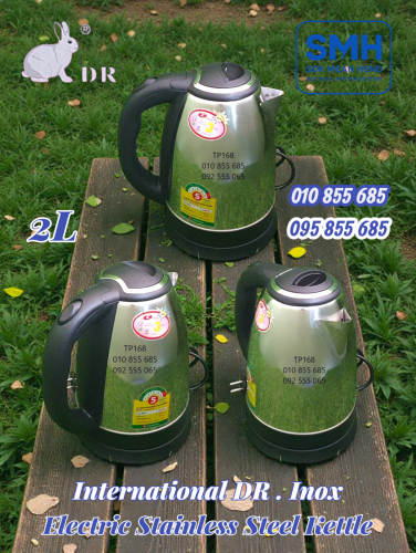 កំសៀវដាំទឹកអគ្គីសនី International DR Electric Stainless Steel Kettle _ 1L / 1.5L / 2L / 3L (INOX)