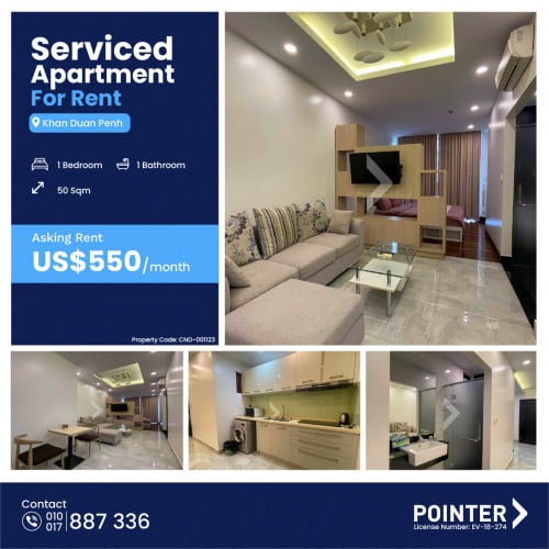 Cozy Studio Apartment for Rent in Khan Daun Penh