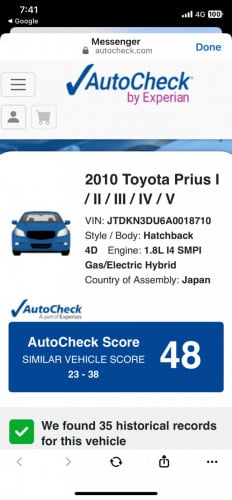 Prius ឆ្នាំ 2010 ឡើងស្តុប012 ឡានមូលស្អាតពិន្ទុខ្ពស់