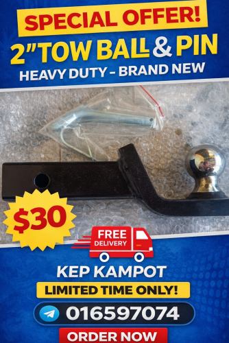 Tow bar ball safety pin HEAVY DUTY 💪