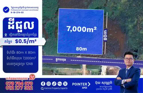 ដីជួលនៅជិតផ្សារព្រែកជ្រៃ