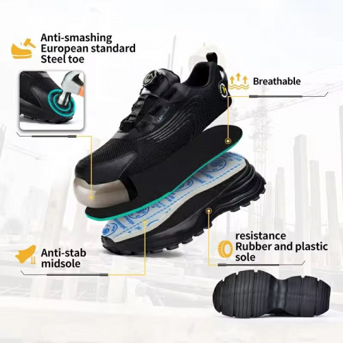 ស្បែកជើងសុវត្ថិភាពម៉ាក Guyisa / Safety Boot With Metal Head and Metal Sole