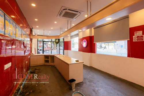 105 Sqm Corner Retail Shop For Rent in BKK1 Phnom Penh
