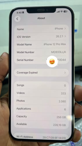 iPhone 12 Pro Max សានុំសុីន 256g