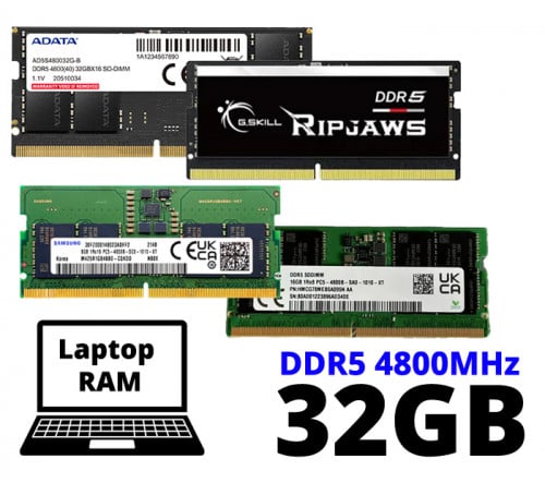 Laptop RAM DDR5 4800MHz , mix brand , 32GB (DDR5) 290$