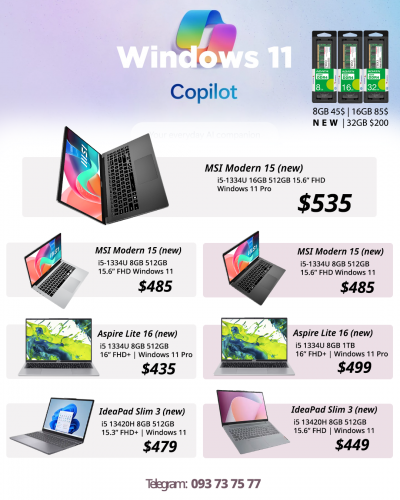 Lenovo Ideapad Slim 3  !! Intel Core i5-1334U  8GB 512GB 15.6" FHD  : $449