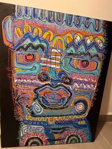 Modern Acrylic Painting 71x90cm – Good Condition – $180