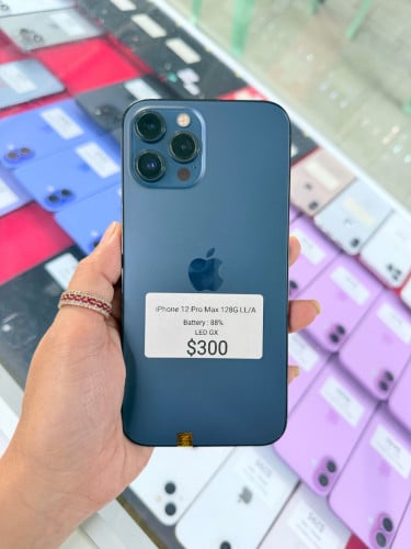 iPhone 12Pro Max 128G អេក្រង់ថ្មី  មានស្កេន មួយទឹកអាមេរិក
