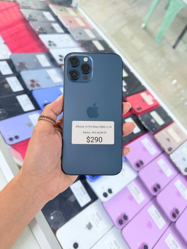 iPhone 12Pro Max 256G អេក្រង់ថ្មី  មានស្កេន មួយទឹកអាមេរិក