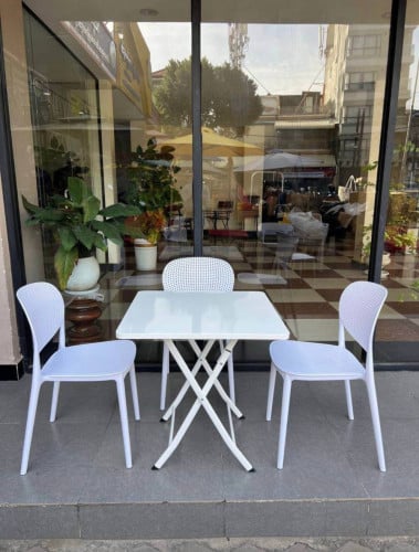 Plastic outdoor dining set