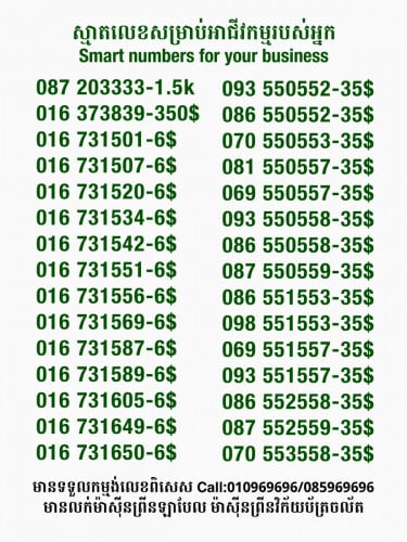 Smart លេខសម្រាប់អាជីវកម្ម