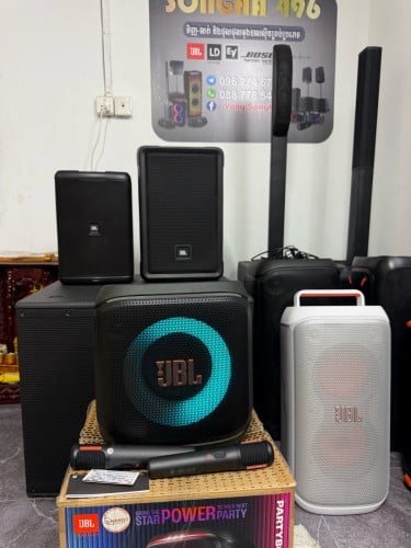 JBL Party box encore 2 ស្អាតសំណុំ99.99%Full Set នៅធានា