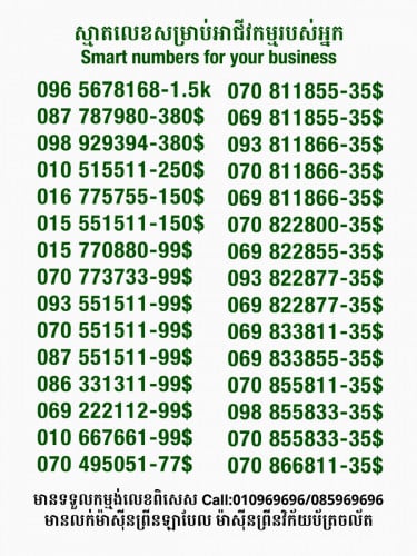 Smart លេខសម្រាប់អាជីវកម្ម