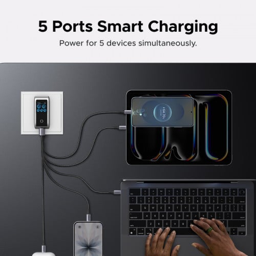 UGREEN 100W 5-Port GaN Charger Smart Display 65619B