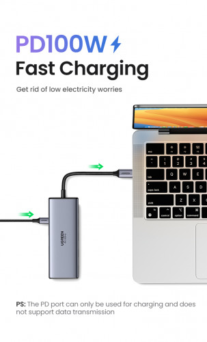 UGREEN 7 IN 1 USB-C DOCKING STATION HDMI DP 75902