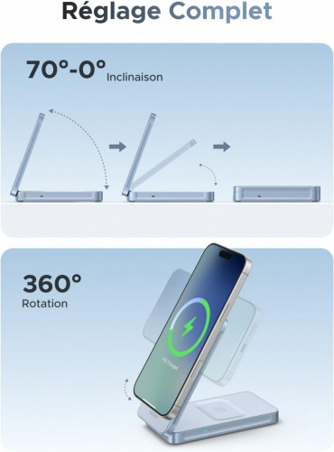 UGREEN MagFlow Qi2 2-in-1 Magnetic Wireless Charger 55963