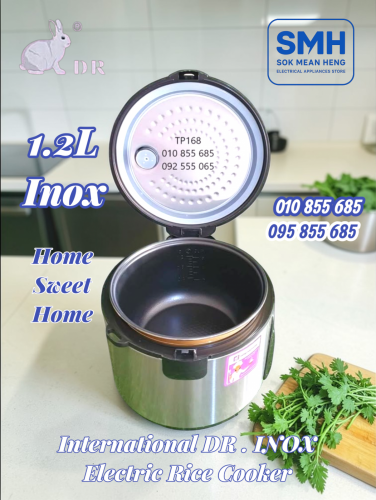 ឆ្នាំងដាំបាយអគ្គីសនី_អ៊ីណុក International DR Rice Cooker _ 1L / 1.2L / 1.8L _ INOX