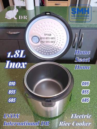 ឆ្នាំងដាំបាយអគ្គីសនី_អ៊ីណុក International DR Rice Cooker _ 1L / 1.2L / 1.8L _ INOX