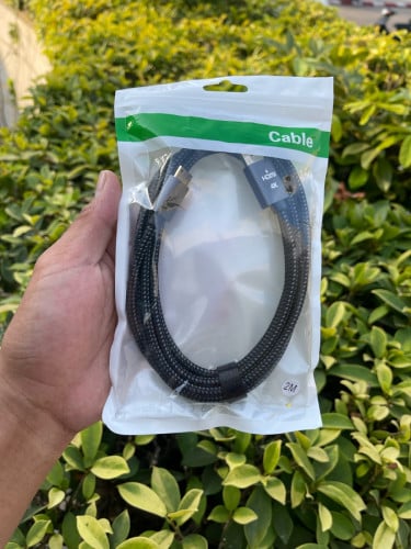 Mini HDMI to HDMI cable  4k (2M) ថ្មីគុណភាពល្អ