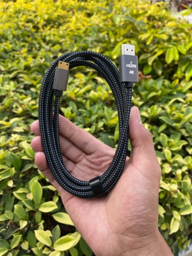 Mini HDMI to HDMI cable  4k (2M) ថ្មីគុណភាពល្អ