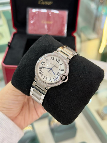 Cartier Ballon W4BB0017 Factory Diamond 36mm