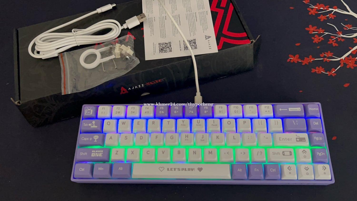 New AJAZZ AK680 Brown Switches 68Key RGB Wired Keyboard price $15.00 in ...