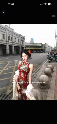 Red Floral Qipao Dress ๐น Chinese dress แแแผแแ
แทแแแแแแแแ แแแถแแฝแแแแแถ