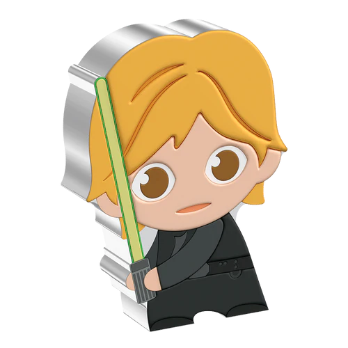 2023 – LUKE SKYWALKER Star Wars Chibi 1oz Silver Coin $2 Niue