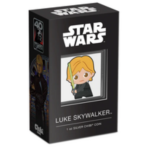 2023 – LUKE SKYWALKER Star Wars Chibi 1oz Silver Coin $2 Niue