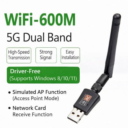 USB WiFi - 600M: 5G Dual Band