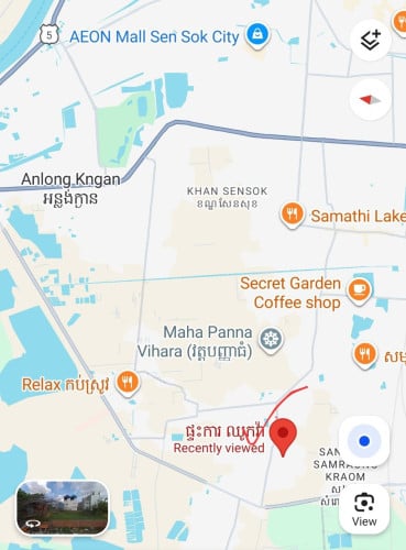 ដីលក់បន្ទាន់ 4.5ម * 21ម
