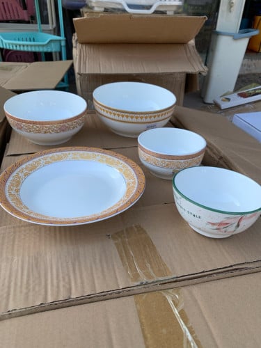 ចានបាយ ចានសម្ល សមស្លាបព្រា Bowl Spoons Forks and Chopsticks