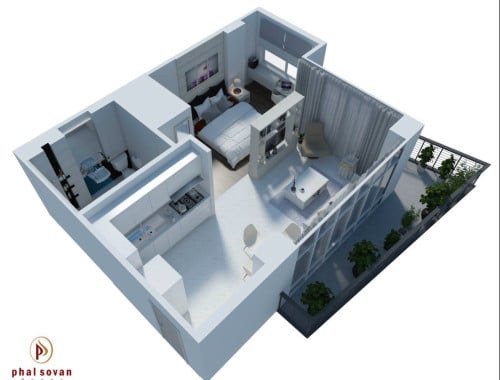 Modern 1-Bedroom Condo with Panoramic City Views
