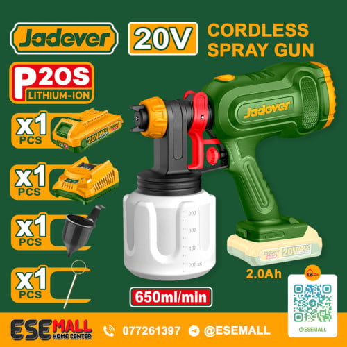 ម៉ូទ័របាញ់ថ្នាំប្រើថ្ម 20V | Jadever Cordless Spray Gun JDSU30664