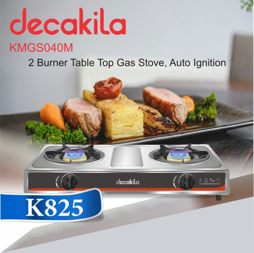Stainless-steel Table Gas Stove 2.7KW x 2, with 1 year warranty ចង្រ្កានហ្គាសអ៉ីណុក មានមុខពីរ