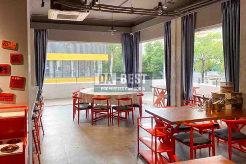 2-Storey Corner Restaurant for Rent - Prime BKK1, Phnom Penh