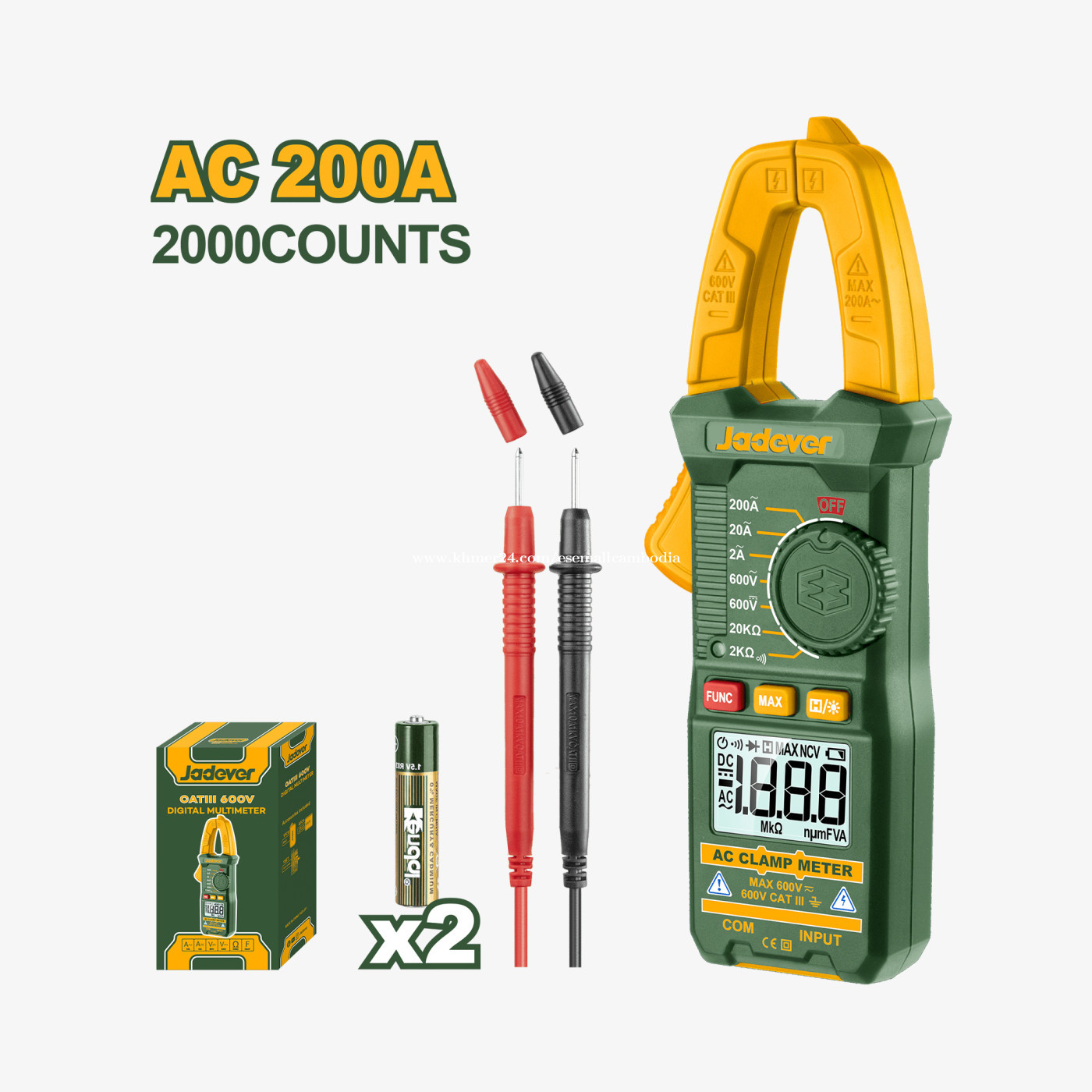 ๐ซ๐ท แขแแผแแแแแ DC/AC Jadever | Jadever DC-AC Clamp Meter JDDM65015