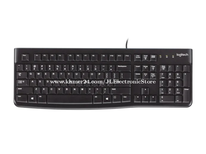 Logitech K120 USB Standard Computer Keyboard - Black (920-002582)