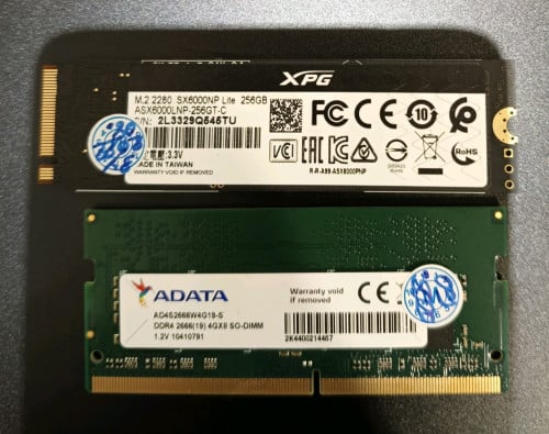 SSD NVME 256GB + RAM 4GB DDR 4