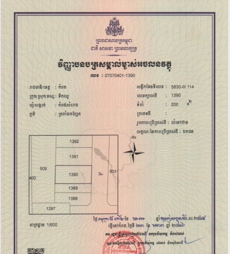 ដីលក់ក្បែរក្រុងកំពត ក្រោមទីផ្សារ50%
