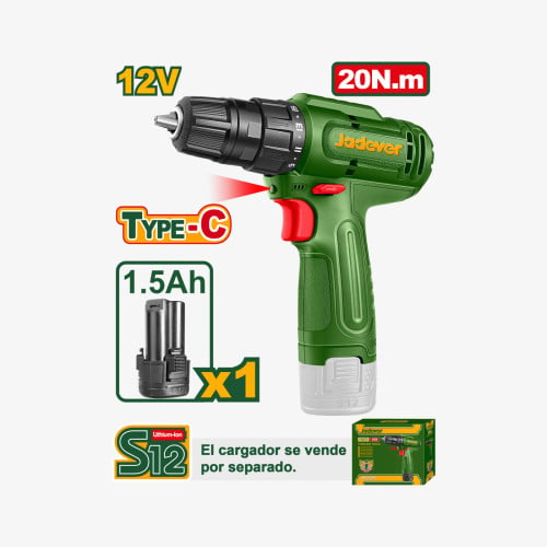 Cordless Battery Drill 12V 20Nm JDCDS518 JADEVER