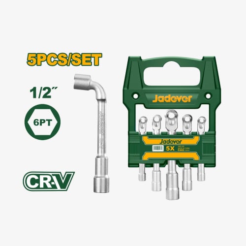 L-Angled Socket Wrench Set 8–14mm 5pcs JDTH4205 JADEVER