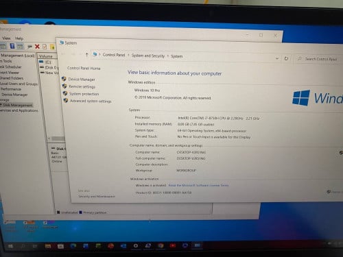 HP gaming i7 8th ram8G SSD512G