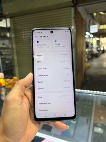 Techno Pova5Pro 256G Ram8G Sim2 global ម៉ាសុីនសានុំស្រុីន