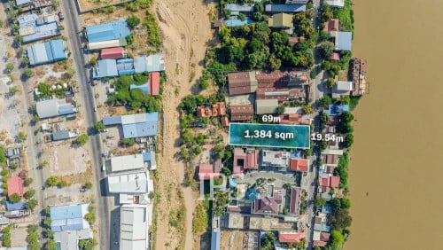 ដីសម្រាប់លក់ ទំហំ ​1,384 Sqm Residential Land For Sale - Chroy Changvar, Phnom Penh!!!!!